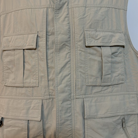 Travel Smith Men’s Vest Pockets Tan Safari Fishing - Picture 3 of 16